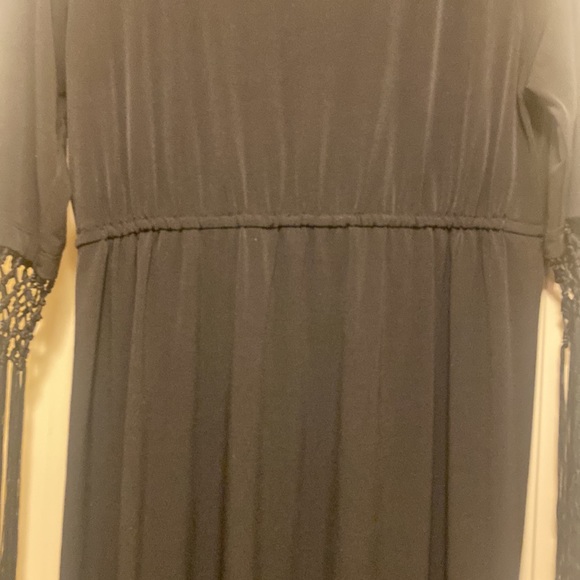 Unique black evening dress with lots of stretch.  Low neck.uniquely designed! - Picture 5 of 7